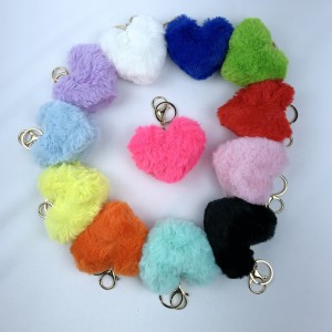 F-22*CX1000 CHAVEIRO DE CORAÇÃO POMPOM